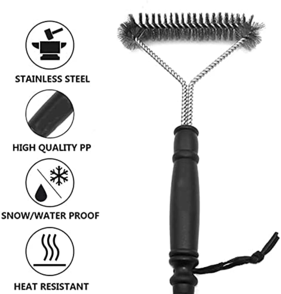 [BB21054-A] SABORR Barbeque Cleaning Brush with scrapper Image 