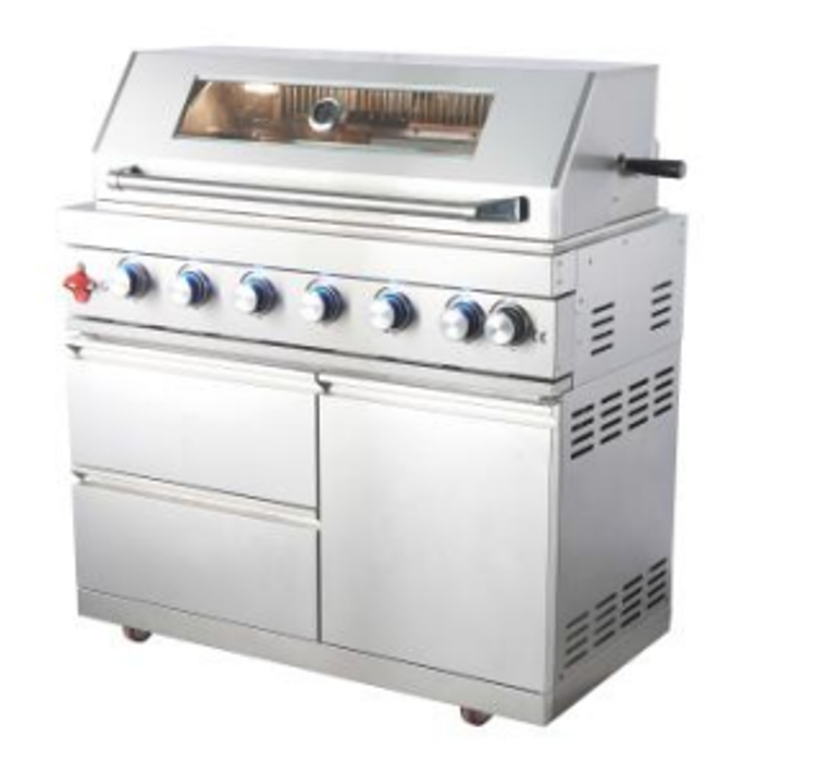 Fornizza 6 Burner Gas Grill Stainless Steel