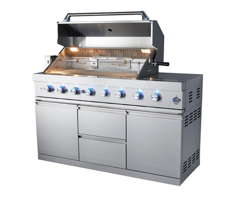 [FRN-B811] Fornizza 6 Burner + Side Burner + Infrared BBQ Grill - Stainless Steel